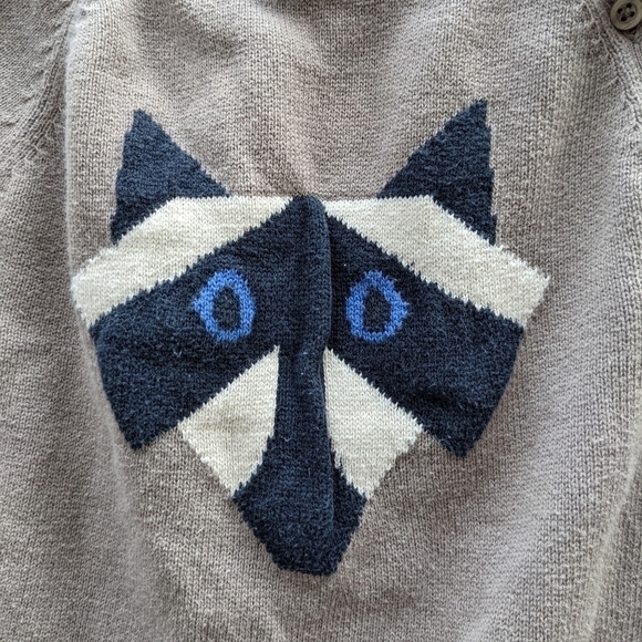 𝅺baby GAP raccoon knit onesie one piece romper - Picture 5 of 5